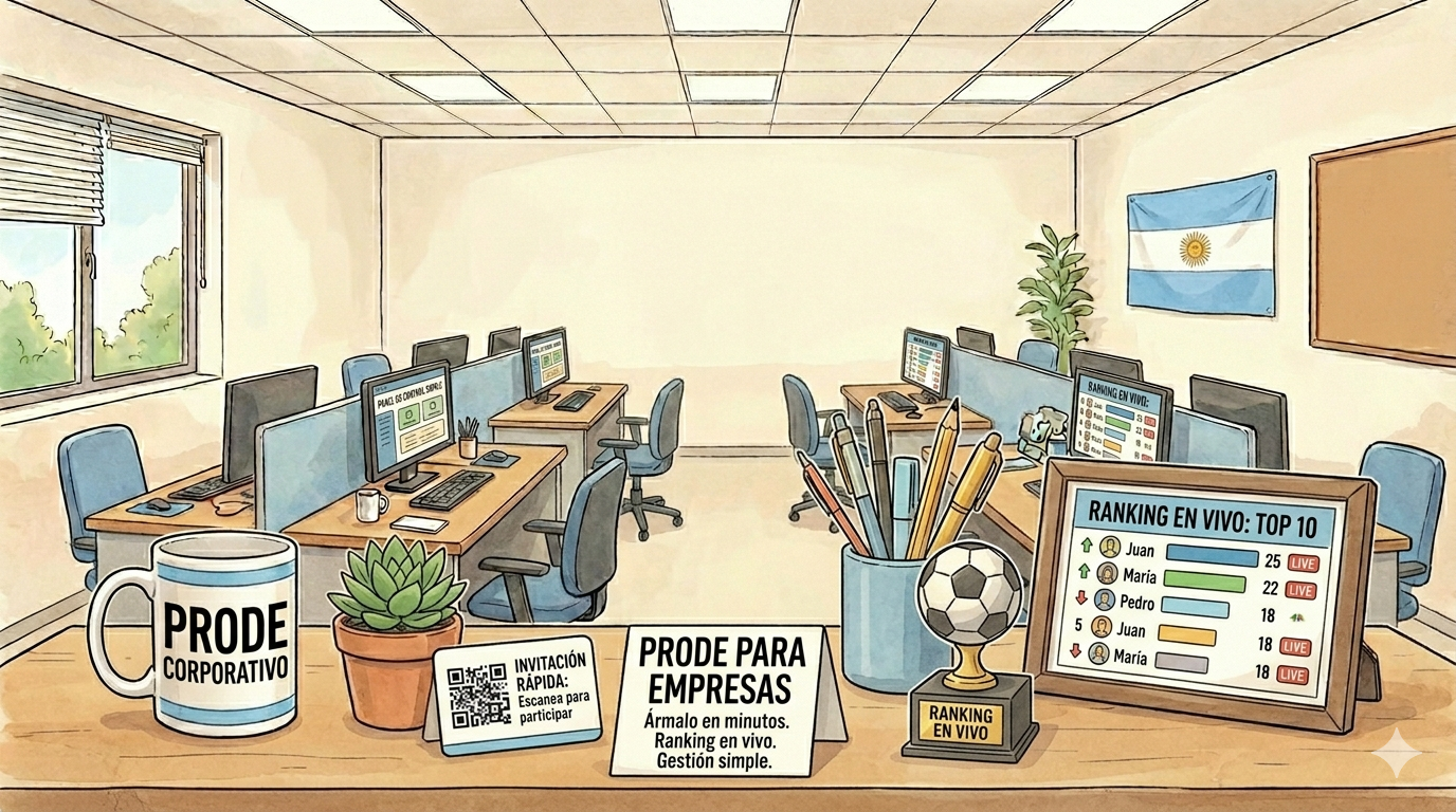 Prode para empresas: armalo en minutos, con ranking en vivo y gestión simple